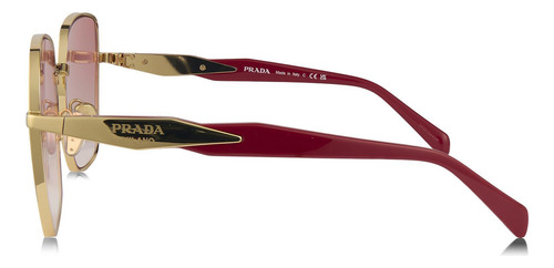 Prada Spr 64zs 5ak-01z Square Shape Gold Pink Gradient Red (Usado)