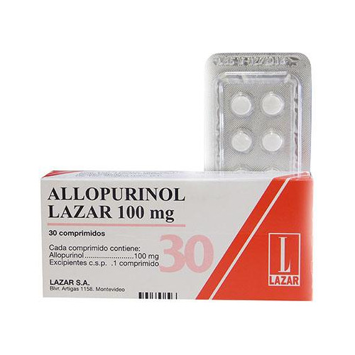 Allopurinol Lazar 100 Mg 30 Comprimidos