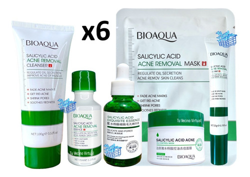 Kit Acido Salicílico X6 Bioaqua - mL a $83