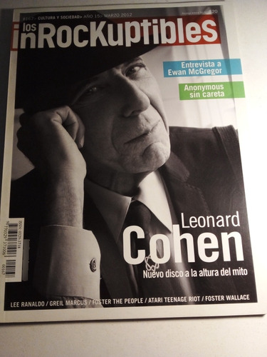 Revista Los Inrockuptibles N° 167 Año 2012 Leonard Cohen 