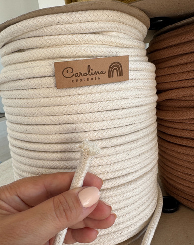 Cordón Premium 18 Pabilos 7mm Crudo- Cestería Nórdica Crudo