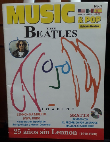 John Lennon Revista 25 Años Con Poster Inglés Beatles