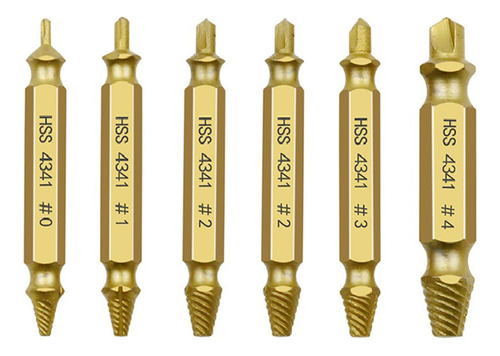 1 Juego Broca Extractora Tornillo Punta Carburo Tungsteno