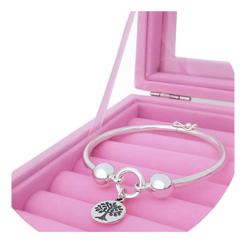 Pulsera Brazalete Para Mujer Árbol De La Vida Joya Plata 950