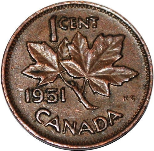 Canadá Moneda De 1 Cent Del Año 1951 - Km #41