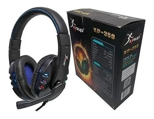 Fone De Ouvido Gamer Knup Kp-359 Com Conexão Usb E Controle