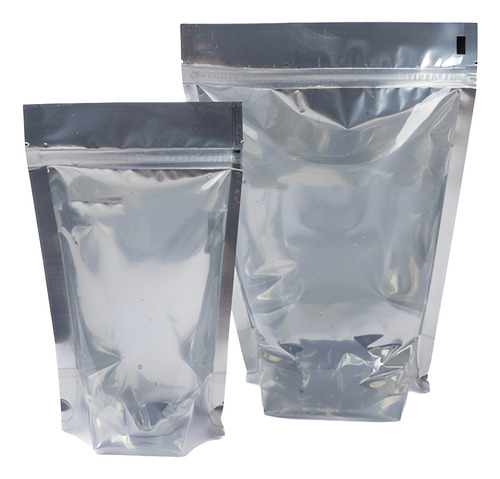Stand Up Pouch Metal Com Face Transparente 17x23+4 50 Un