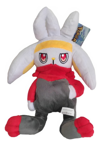 Peluche Pokémon Conejo Raboot 28 Cm Línea #1 Hipoalergénico