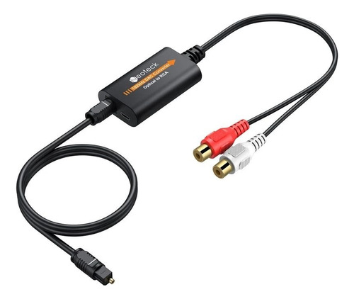 Convertidor D Audio Óptico Digital A Analogico Rca Con Cable
