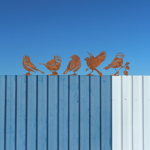 5 Decoraciones De Pájaros Oxidados, Decoración Estilo A