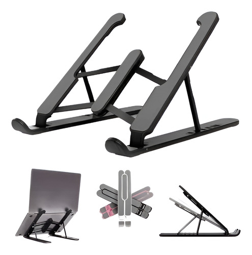 Base Suporte Ergonômico P/ Notebook,tablet Dobravel Preto