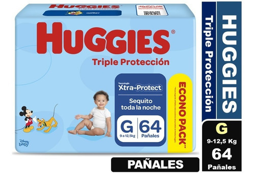 Pañales Huggies Triple Protección Maleta Grande Elige Talla Género Sin género Tamaño Grande (G