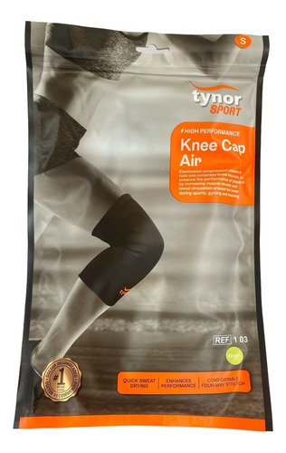 Rodillera Elástica Deportiva Compresión Soporte Gym Tynor Color Naranja Talla Xl