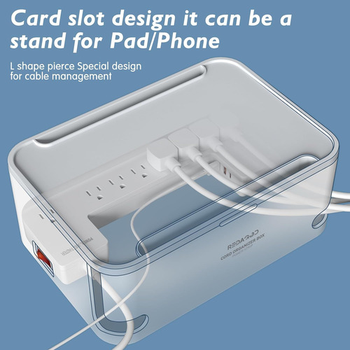 Caja De Cables Regleta E Interruptor, 5 Enchufes 3 Usb,...