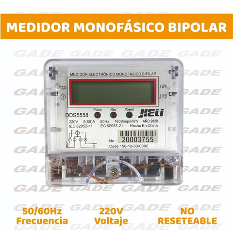 Imagen 3 de 10 de Medidor Monofasico De Consumo Electrico Luz Digital Jieli