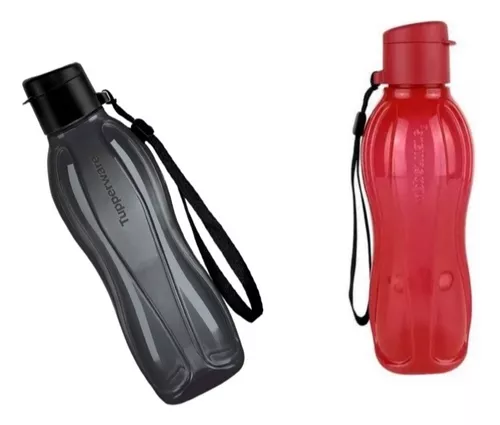 Botella De Agua Hermética Tupperware Eco Twist Color Negro De 500