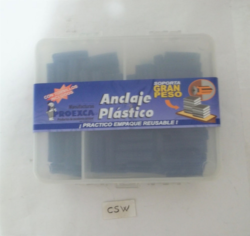 Kit Ramplugs Plásticos Azules + Tornillos Autorroscantes