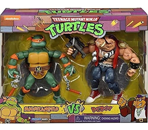 Tortugas Ninja Mikey Vs Bebop Figuras De Acción