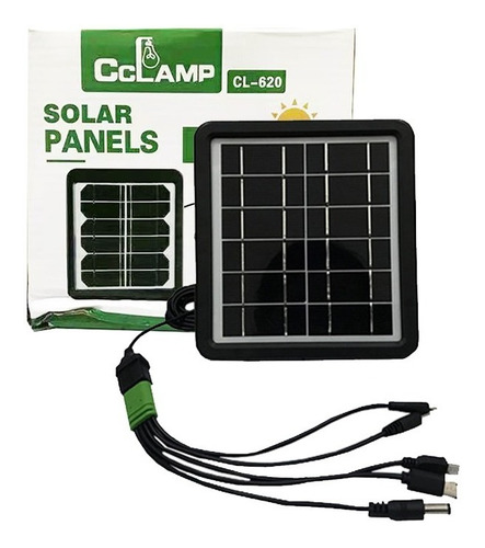 Panel Solar Cargador Portatil Cable Multiple Usb Celular