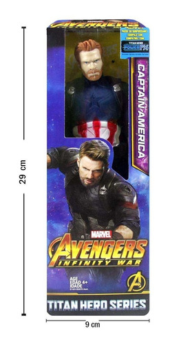 Figura Muñeco Capitán América Titán Hero Series Pequeño