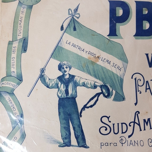 Imagen 3 de 5 de Pbt Patriótica Partitura Infantil Con Detalle Bord Mag 57592