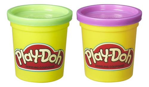 Paquete De 2 Latas De Play-doh (moradas Y Verdes)