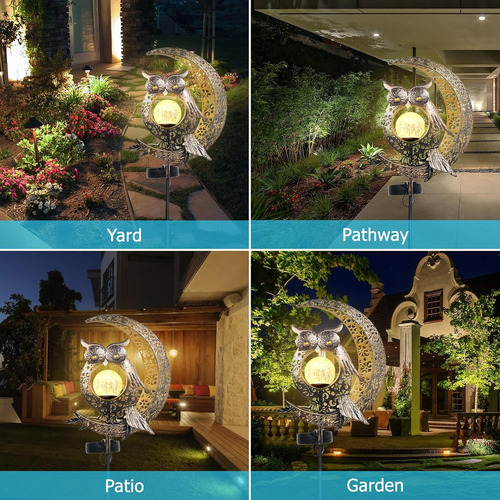 Luces Solares De Búho Para Jardín Al Aire Libre, Impermeable