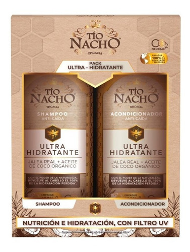Tío Nacho Kit Shampoo + Acondicionador Ultrahidratante Coco