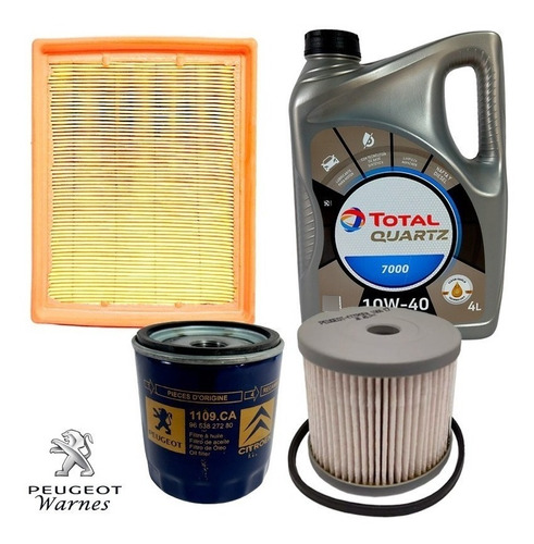 Kit 3 Filtros + Aceite Citroen Picasso 2.0 Hdi 90hp 2005
