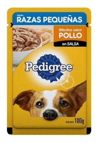 6xsachet Pedigree Pollo Para Raza Pequeña- Snack Para Perro