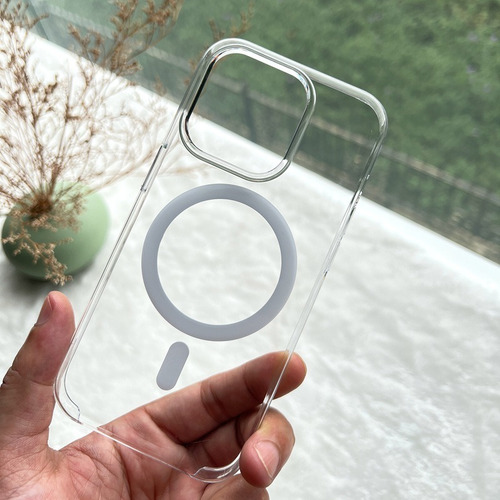 Imagen 6 de 10 de Carcasa Para iPhone 14 Pro Transparente Tpu Con Magsafe