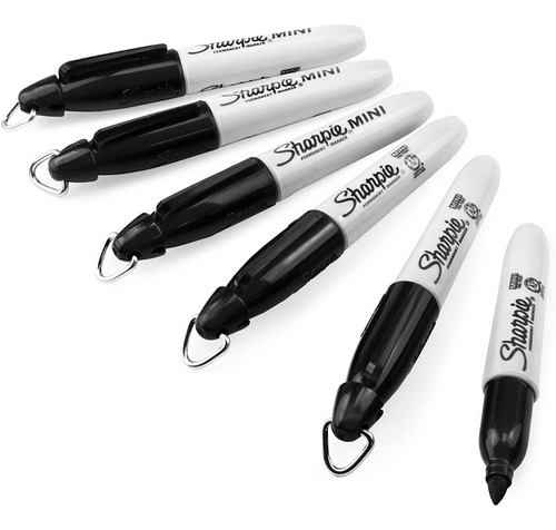 Sharpie Mini Marcadores Permanentes Con Clips De Llavero X 6