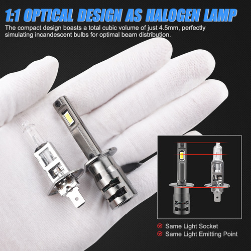 Par Kit De Faros Led H1 Para Auto 60w 10000lm 6000k Canbus