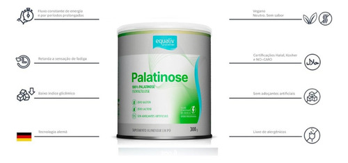 Kit 2 Palatinose Pó 300g Equaliv Isomaltulose