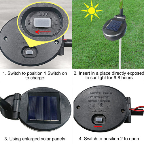 A Luces Solares Con Forma De Flor Artificial Para