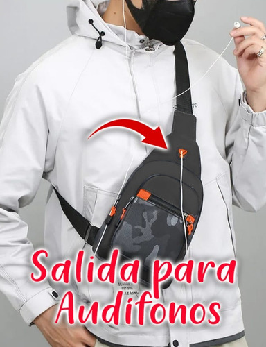 Pechera Mariconera Mochila Cruzada Moda Camuflaje A6606 Sig