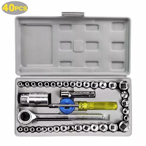  TUFFIOM Caja de herramientas con herramientas, juego de  herramientas para el hogar de 799 piezas con estuche de aluminio para  carretilla, kit de herramientas de reparación de automóviles, caja de  herramientas