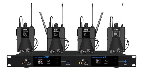 Monitor De Palco Quadruplo Ponto Sem Fio In Ear Ksr Psm8000