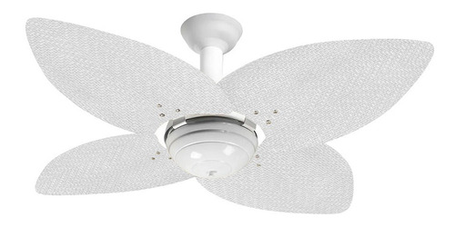 Ventilador Teto Office Jet Aspen Branco/br 4pás Rattan 110v