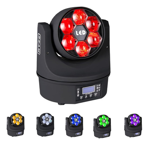 6x15w Mini Bee Eye Moving Head Dj Light, 90w Led Rgbw Stage 