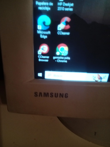 Monitor De Tv 17 Samsung Usado Exelente Funcionando Blanco (Usado)