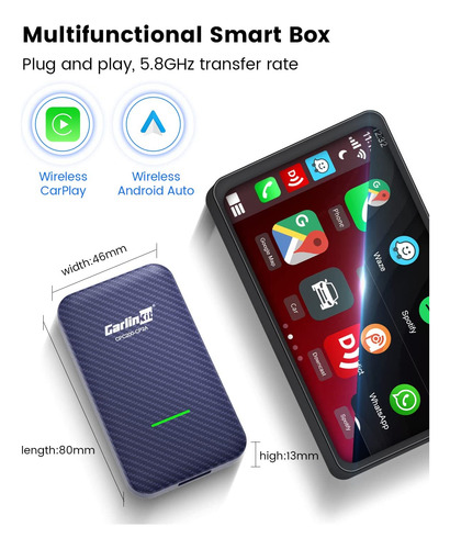 Carlinkit Adaptador Inalámbrico Para Carplay Androidauto
