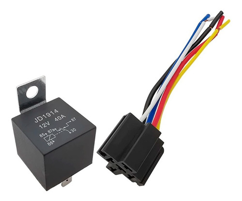 Relevador Relay Con Soporte 5 Patas 12v 40a