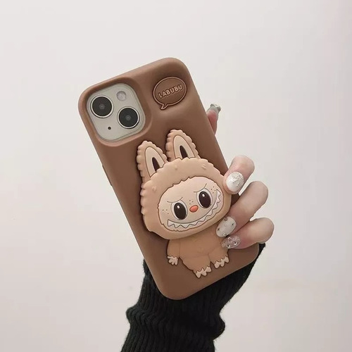 Capas Antiqueda Multifuncionais Labubu Para iPhone Com Caden