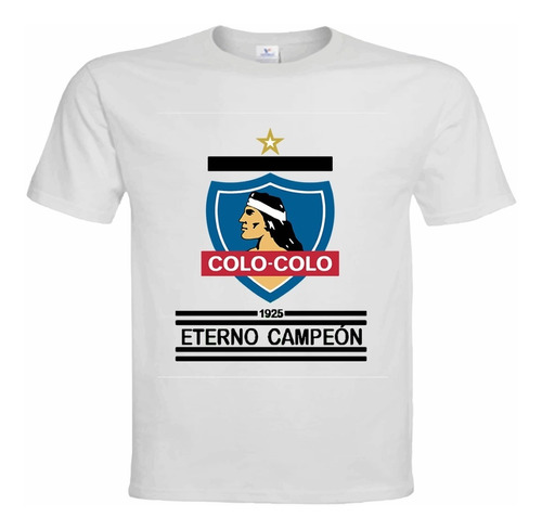 Poleras Colo Colo E. Campeón 100% Algodón, Niñas/os Jóvenes