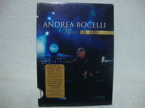 Dvd Original Andrea Bocelli- Vivere- Live In Tuscany | MercadoLivre