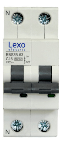 Pack 3un Automatico Bipolar Lexo 2x16a 10k C Certificado Sec