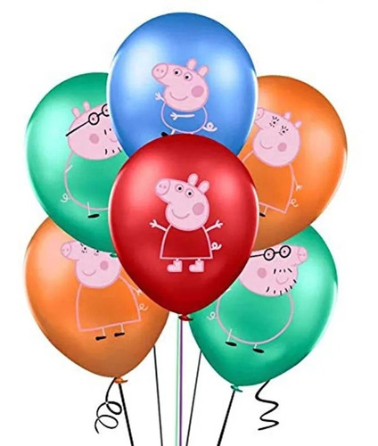 Art.fiesta Cumpleaños Infantil Globos Peppa Pig Decoración 