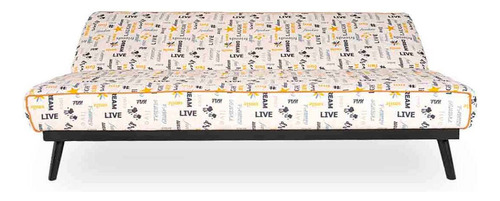 Sofa Cama Nuelma Estampado Rojo Y Amarillo Këssa Cdmx