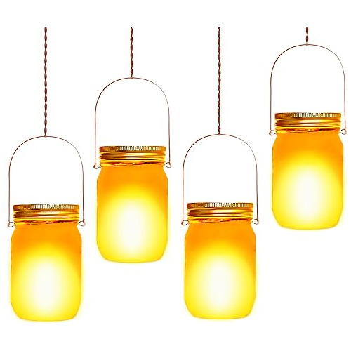 Hanging Solar Mason Jar Lantern Lights,solar Garden Lig...